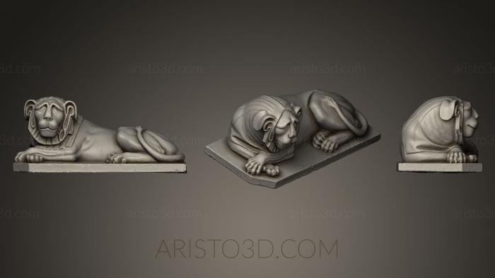 Figurines lions tigers sphinxes (STKL_0175) 3D model for CNC machine